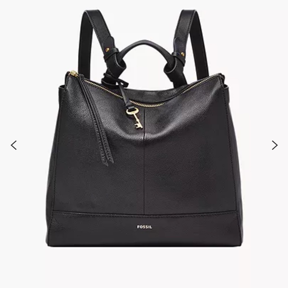 Fossil Elina Small Convertable Backpack - Black